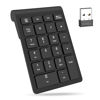 Picture of Wireless Number PadsLihongtec 24GHz Wireless 22Key Numeric Keyboard for excel accounting Fast Calculation Working Notebook Low Power Consumption Keyboard Black 5.04x 3.38 x 0.67 inches