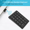 Picture of Wireless Number PadsLihongtec 24GHz Wireless 22Key Numeric Keyboard for excel accounting Fast Calculation Working Notebook Low Power Consumption Keyboard Black 5.04x 3.38 x 0.67 inches