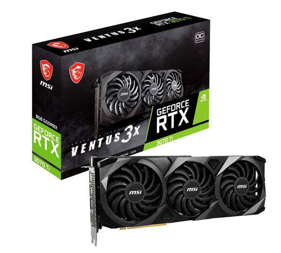 Picture of MSI Gaming GeForce RTX 3070 Ti 8GB GDRR6X 256-Bit HDMI/DP Nvlink Tri-Frozr 2 Ampere Architecture OC Graphics Card (RTX 3070 Ti Ventus 3X 8G OC)