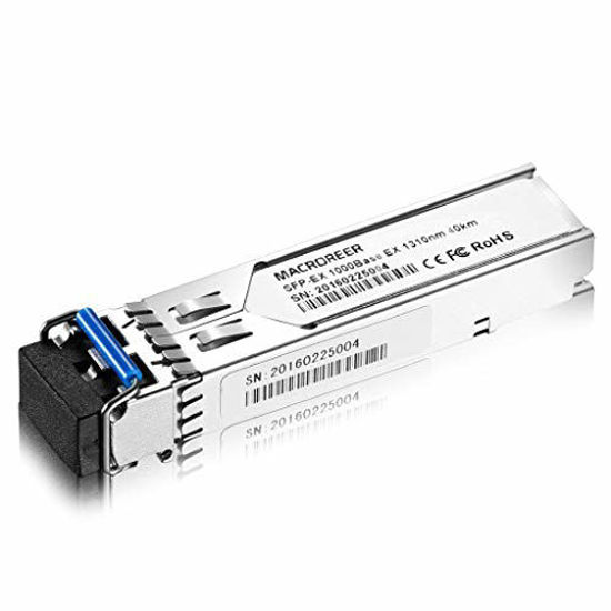 Picture of Macroreer SFP 1000BASE-EX Transceiver Compatible with Cisco GLC-EX-SMD 1310nm 40km Module Dual LC/PC Connector with DOM Support SFP 1000BASE-EX Module