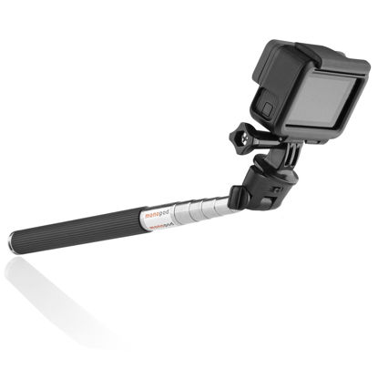 Picture of Circuit City Extendable Waterproof Selfie Stick | Extra-Long 42” Extending Monopod with Lanyard | Steel Telescoping Hand Grip Pole for GoPro and Other Action Cameras