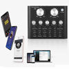 Picture of Live Sound Card V8 Voice Change Mobile Phone Computer Live Sound Card Metal Shell Black (Bluetooth Version)