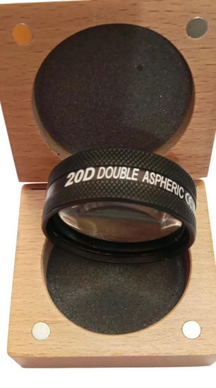 Picture of 20D Double Aspheric Lens with Wooden Protective Case