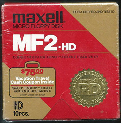 Picture of 10 Pack Maxell Floppy Disk MF2-HD - Double Sided High Density Double Track 135 TPI