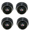 Picture of VideoSecu 4 Pack Dummy Fake Security CCTV Dome Cameras with Flashing Red LED Light Cost-Effective Surveillance Imitation Simulated Dome Camera WE5