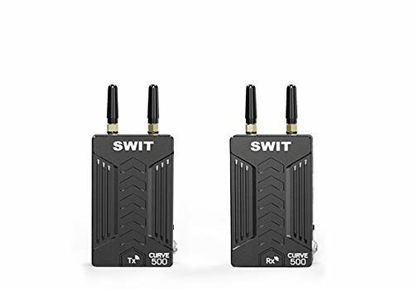 Picture of SWIT CURVE500 HDMI Wireless Video Transmitter and Receiver Set, 500ft/150m range, 1080P60 video with embedded audio. Built-in Sony NP-F battery plate