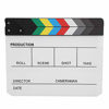 Picture of fosa Clap Board Acrylic Director Scene Clapperboard Director Cut Prop Acrylic+Metal+Wood TV Movie Action Board Film Cut Prop with Pen(Color/White)