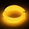 Picture of JIGUOOR USB Rechargeable EL Wire 32.8ft/10m (5mx2) Bright Neon Light Strip 360° Illumination Neon Tube Rope Lights for DIY, Festival, Party Decoration, Halloween, Chrismas (32.8ft/10M, Yellow)