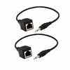 Picture of TraderPlus 2 Pack 3.5mm Stereo Audio to RJ45 Female Socket Adapter Extender Over Cat5/6