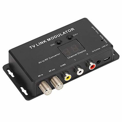 Picture of CiCiglow Modulator IR, UHF TV Link Modulator AV to RF Converter IR Extender with Channel Display.