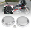 Picture of YDLMT 2 Pcs Chrome 6.5" Saddlebag Lid Speaker Mesh Grill Cover for Harley Road King Electra Glide FLHTK FLHTC FLTR FLHR 1983-2022