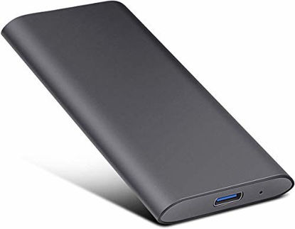 Picture of External Hard Drive USB3.1 Type-C Hard Drive - Portable 1TB 2TB Hard Drive External Strong Storage HDD for PC, Mac, Desktop, Laptop, Xbox one 2TB-Black (2TB-YOP-B2)