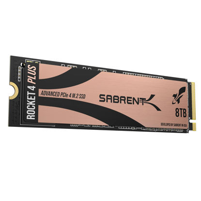 Picture of SABRENT 8TB Rocket 4 Plus NVMe 4.0 Gen4 PCIe M.2 Internal SSD Extreme Performance Solid State Drive R/W 7100/6600MB/s (SB-RKT4P-8TB)