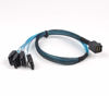 Picture of Internal Mini SAS to SATA Cable, SFF-8643 to SATA Forward Breakout Compatible with Raid Controller Hard Drive