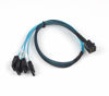 Picture of Internal Mini SAS to SATA Cable, SFF-8643 to SATA Forward Breakout Compatible with Raid Controller Hard Drive