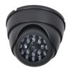 Picture of VideoSecu Dome Surveillance Security Dummy Imitation Camera Fake Security Camera Simulated Infrared IR LED Fake Camera with Blinking Light CCTV Surveillance, Security Warning Sticker AA3