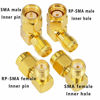 Picture of BOOBRIE SMA Right Angle 90 Degree Connector Kit SMA Male to Female Coaxial Connector RP-SMA to SMA Adapter Low Loss Extension Adapter for 3G 4G LTE Antenna/FPV Drone Pack of 4