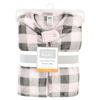 Picture of Hudson Baby Unisex Baby Plush Sleeping Bag, Sack, Blanket, Long-Sleeve Pink Gray Plaid, 18-24 Months