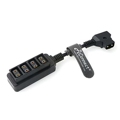 Picture of Dtap-Splitter-Extension Short Hub Dtap Male to 4 Port Dtap Female Power Cable for ARRI RED Cameras TILTA Steadicam IDX Battery AConnect