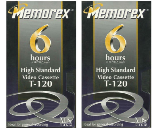Picture of Memorex High Standard T-120 6-hour Video Cassette VHS 2-pack, 246 m -HS
