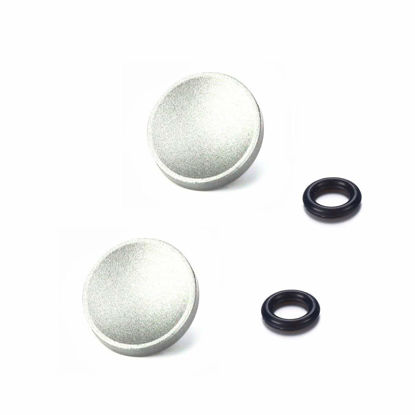 Picture of 2 Pack LXH Silver Metal Concave Surface Camera Soft Release Button Finger Touch for Fujifilm XT20 X100F X-T2 X100T X-PRO2 X-T10 X-PRO1 X-E2S X100 X100S X10 /20/30 X-E1/2 Sony/Nikon/Canon/Olympus