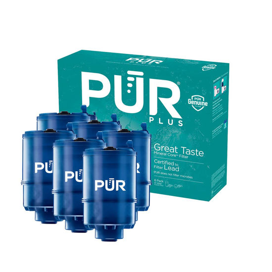 Picture of PUR PLUS Mineral Core Faucet Mount Water Filter Replacement (6 Pack) - Compatible With All PUR Faucet Filtration Systems