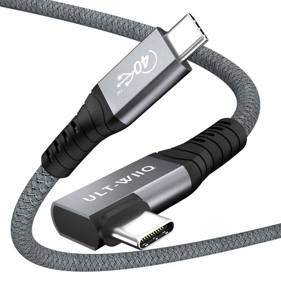 GetUSCart- Right Angle USB4 Cable 6FT, 40Gbps Transfer & 100W Charging 90  Degree USB 4.0 Cord, Support 8K/6K@60Hz or Dual 4K Video Cable for  Thunderbolt 3/4, iMac, MacBook, External SSD, eGPU, Dell/HP