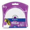 Picture of Verbatim DVD+R 4.7GB 16X White Inkjet Printable with Branded Hub - 10pk Blister