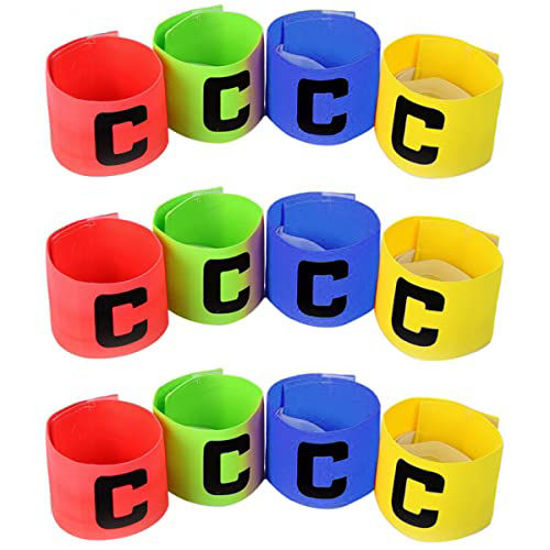 Picture of BESPORTBLE 12 PCS Football Soccer Captain Armband Adjustable Football Basketball Player Band Youth College School Athletic Player Wrist Arm Bands Sleeve