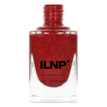 Picture of ILNP Stopping Traffic - Fire Engine Red Holographic Nail Polish