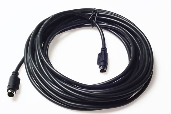 Picture of Wirenest 25ft VISCA PTZ Daisy Chain Camera Control Cable for Sony EVI/BRC/SRG Series RS232 8 Pin Mini DIN to 8 Pin Mini DIN Serial