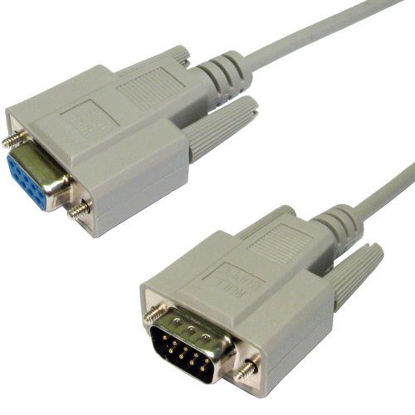 Picture of kenable Serial RS232 Null Modem Cable DB9F to DB9M 9 pin - 2m (~6 feet)