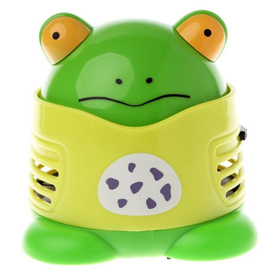 Picture of VesipaFly Table Cleaner, Desktop Vacuum Cartoon Mini Frog Dust Catcher Assistance Keyboard Cleaning, Dust Sweeper for Home Office