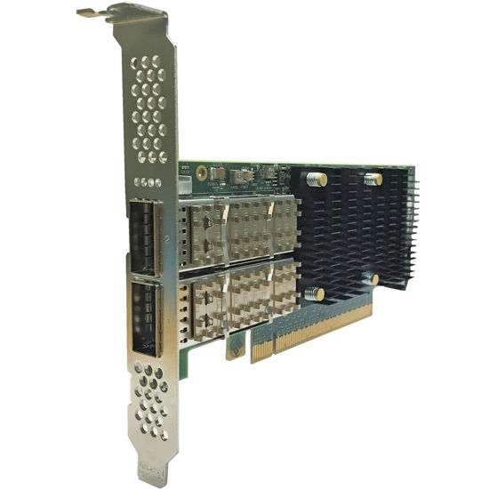 Picture of Chelsio Communications T62100-SO-CR 2-Port 40/50/100GbE Low Profile Server Offload Adapter, Pci-E X16 Gen 3, 32K Conn Qsfp28 Connector