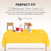 Picture of Yellow Standard Disposable Plastic Party Tablecloth [12-Pack] 54 x 108” Rectangle Table Cover For Indoor & Outdoor Use By Zimpleware