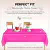 Picture of Hot Pink Standard Disposable Plastic Party Tablecloth [12-Pack] 54 x 108” Rectangle Table Cover For Indoor & Outdoor Use By Zimpleware