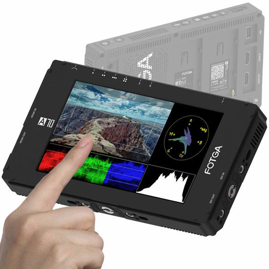 Picture of Fotga A70TL 7 Inch FHD IPS Video On-Camera Touch Screen Field Monitor,Waveform,Vector,3D LUT,FHD,HDMI 4K Input/Output,Dual Battery Plate,Fit DSLR Cinema Camera