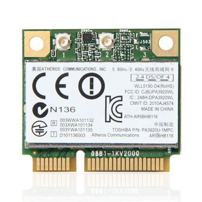 Picture of Atheros AR9832 AR5BHB116 2.4/5 GHz Single-chip 300 Mbps 802.11n MINI PCI-E Wireless Card