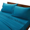 Picture of Bedsure Queen Bed Sheets Set Teal - Soft 1800 Sheets for Queen Size Bed, 4 Pieces Bedding Sheets & Pillowcases