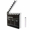 Picture of Movie Film Clap Board, Acrylic Director Cut Action Scene Clapboard Clapper Board Accessory with Pen for Photography Shooting, 30 x 24.8cm/11.8 x 9.8