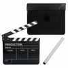 Picture of Movie Film Clap Board, Acrylic Director Cut Action Scene Clapboard Clapper Board Accessory with Pen for Photography Shooting, 30 x 24.8cm/11.8 x 9.8