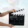 Picture of Movie Film Clap Board, Acrylic Director Cut Action Scene Clapboard Clapper Board Accessory with Pen for Photography Shooting, 30 x 24.8cm/11.8 x 9.8