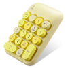 Picture of Wireless 2.4GHz Numeric Keyboard, Notebook Wireless Number Pad, One-Handed Mini Round Cap Keyboard, Office Long-Distance Transmission Numeric Keyboard (Yellow)