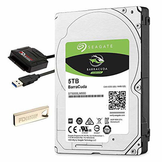 Picture of Fantom Drives 5TB Internal Hard Drive Upgrade Kit with Seagate Barracuda ST5000LM000, 2.5", 15mm, 5400RPM, 128MB Cache