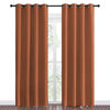 Picture of NICETOWN Insulated Curtains Blackout Draperies - Triple Weave Microfiber Home Thermal Insulated Solid Ring Top Blackout Curtains/Panels for Bedroom(Burnt Orange, Set of 2, 55 x 86 Inch)