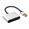 Picture of SZYCD USB 3.0 to HDMI VGA Adapter Cable Splitter for Windows Computers Laptop,Support Mac OS High Sierra, Not Support Linux,Chrome OS