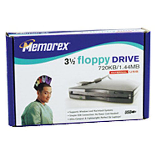 Picture of Memorex 1.44MB USB Floppy Drive (Black) (Discontinued by Manufacturer)