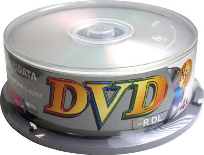 Picture of Ridata Double Layer DVD-R 4X Silver Matte in 25 pcs cakebox