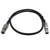 Picture of External Mini-SAS (SFF-8644, 26 Pin) Male to Mini-SAS (SFF-8644, 26 Pin) 28AWG Male Cable, Black 1.5 Feet / 0.5 Meter