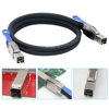 Picture of External Mini-SAS (SFF-8644, 26 Pin) Male to Mini-SAS (SFF-8644, 26 Pin) 28AWG Male Cable, Black 1.5 Feet / 0.5 Meter